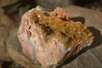 Natural Limonite Quartz Clusters x 4 From Solwezi, Zambia