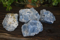 Natural New Sky Blue Calcite With Hematite Specimens  x 4 From Spitzkop, Namibia - Toprock Gemstones and Minerals 