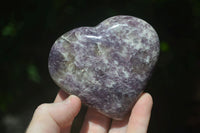 Polished Purple Lepidolite Hearts With Pink Rubellite On Some  x 6 From Madagascar - Toprock Gemstones and Minerals 