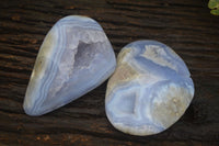 Polished Blue Lace Agate Free Forms  x 2 From Nsanje, Malawi - Toprock Gemstones and Minerals 