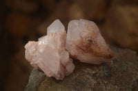 Natural Pink Hematoid Candle Quartz Crystals  x 35 From Madagascar