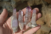 Natural Amethyst Sceptre Crystals  x 12 From Chiredzi, Zimbabwe