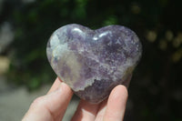 Polished Purple Lepidolite Hearts With Pink Rubellite On Some  x 6 From Madagascar - Toprock Gemstones and Minerals 