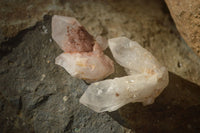 Natural Pink Hematoid Candle Quartz Crystals  x 35 From Madagascar