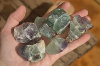 Natural Rough Watermelon Fluorite Cobbed Specimens  x 35 From Uis, Namibia