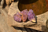 Natural Small Dark "Amethystos" Amethyst Clusters x 35 From Kwaggafontein, South Africa - TopRock