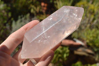 Polished Double Terminated Gemmy Rose Quartz Points x 6 From Madagascar - TopRock