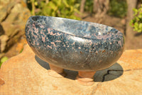 Polished Rare Blue Dumortierite Bowl With Golden Biotite Mica x 1 From Madagascar - TopRock