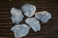 Natural Blue Celestite Crystal Specimens  x 5 From Sakoany, Madagascar - Toprock Gemstones and Minerals 