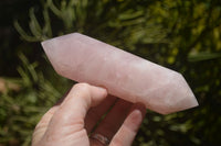 Polished Double Terminated Pink Rose Quartz Points  x 4 From Ambatondrazaka, Madagascar - TopRock