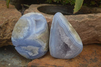 Polished Blue Lace Agate Free Forms  x 2 From Nsanje, Malawi - Toprock Gemstones and Minerals 