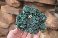 Natural Chatoyant Silky Malachite Specimens  x 3 From Kasompe, Congo