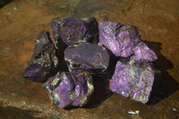 Natural Metallic Purpurite Cobbed Specimens  x 6 From Erongo, Namibia - Toprock Gemstones and Minerals 