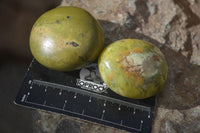 Polished Green Opal Galet / Palm Stones x 12 From Antsirabe Madagascar