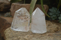 Polished Rare Inclusion Quartz Points x 2 From Madagascar