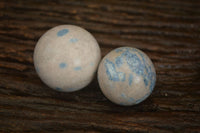 Polished Blue Spotted Spinel Quartz Spheres x 12 From Madagascar