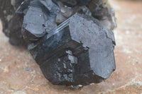 Natural Schorl Black Tourmaline Specimens With Hyalite Opal x 2 From Erongo Mountains, Namibia - TopRock