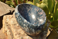 Polished Rare Blue Dumortierite Bowl With Golden Biotite Mica x 1 From Madagascar - TopRock