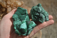 Natural Botryoidal Silky Malachite Specimens  x 5 From Congo