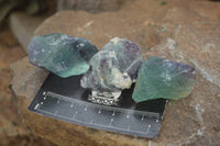 Natural Rough Watermelon Fluorite Cobbed Specimens  x 35 From Uis, Namibia