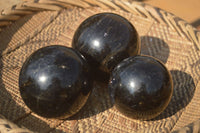 Polished Rare Iolite Spheres x 2 From Ambatofinandrahana, Madagascar