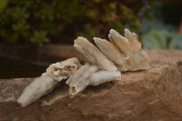 Natural Hollow Drusy Coated Calcite Pseudomorph Crystals  x 7 From Alberts Mountain, Lesotho - TopRock