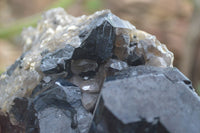 Natural Schorl Black Tourmaline Specimens With Hyalite Opal x 2 From Erongo Mountains, Namibia - TopRock