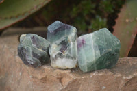 Natural Rough Watermelon Fluorite Cobbed Specimens  x 35 From Uis, Namibia