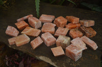 Natural New Sunset Orange Calcite Specimens  x 24 From Spitzkop, Namibia