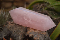 Polished Double Terminated Pink Rose Quartz Points  x 4 From Ambatondrazaka, Madagascar - TopRock