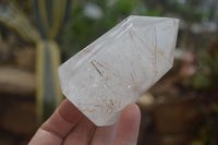 Polished Rare Inclusion Quartz Points x 2 From Madagascar