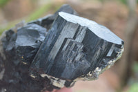 Natural Schorl Black Tourmaline Specimens With Hyalite Opal x 2 From Erongo Mountains, Namibia - TopRock