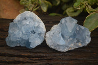 Natural Blue Celestite Crystal Specimens  x 5 From Sakoany, Madagascar - Toprock Gemstones and Minerals 