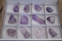 Polished Small Amethyst Points x 12 From Akansobe, Madagascar