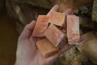 Natural New Sunset Orange Calcite Specimens  x 24 From Spitzkop, Namibia