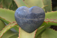 Polished Blue Lazulite Hearts  x 6 From Madagascar