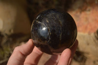 Polished Rare Iolite Spheres x 2 From Ambatofinandrahana, Madagascar