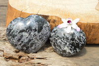 Polished Merlinite Gabbro Heart & Sphere  x 2 From Ambatondrazaka, Madagascar - TopRock