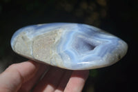 Polished Blue Lace Agate Free Forms  x 2 From Nsanje, Malawi - Toprock Gemstones and Minerals 