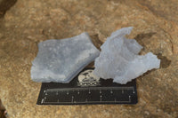 Natural Etched Blue Chalcedony Specimens  x 12 From Nsanje, Malawi