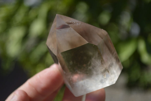 Polished  Wispy Phantom Smokey Quartz Points  x 6 From Madagascar