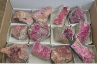 Natural Salrose Cobaltion Dolomite Specimens x 12 From Kakanda, Congo