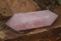 Polished Double Terminated Pink Rose Quartz Points  x 4 From Ambatondrazaka, Madagascar - TopRock