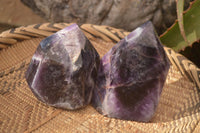 Polished  Dream Amethyst Points x 2 From Madagascar