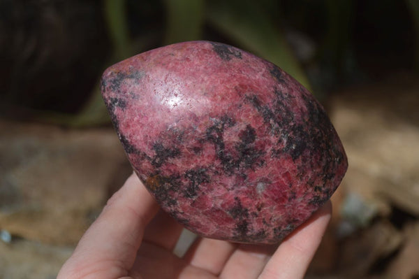 Polished Red Rhodonite Standing Free Forms x 2 From Zimbabwe