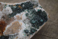 Natural Rare Ball Malachite On Drusy Quartz & Dolomite Matrix  x 1 From Congo - Toprock Gemstones and Minerals 