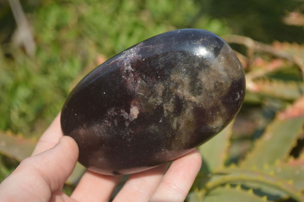 Polished Purple Lepidolite Standing Free Forms  x 3 From Zimbabwe