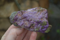 Natural Medium Purple Stichtite & Green Serpentine Cobbed Pieces  - Sold per 2 kg (10-14 pieces) - From Barberton, South Africa - TopRock