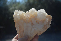 Natural White Phantom Candle Quartz Clusters  x 3 From Madagascar - Toprock Gemstones and Minerals 