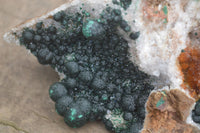 Natural Rare Ball Malachite On Drusy Quartz & Dolomite Matrix  x 1 From Congo - Toprock Gemstones and Minerals 